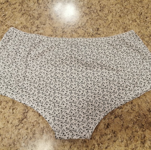 Voglio Black & White Floral Boyshort Underware 3X - Picture 4 of 7